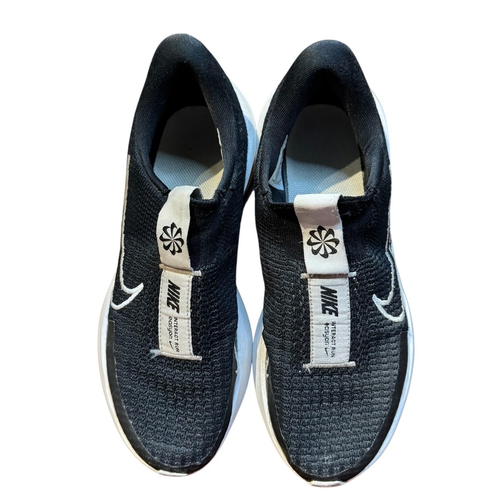 Nike‎ Interact Run EasyOn Shoes Mens Size 8.5 Black Running Sneakers FV5590-001